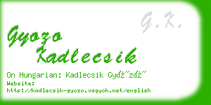 gyozo kadlecsik business card